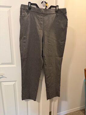 Alfred Dunner Charcoal Gray Men's Dress Pants